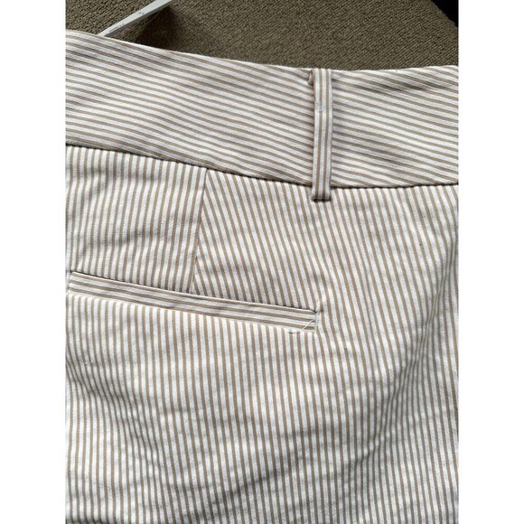 Seersucker Striped Ann Taylor Crop Mid-Rise Slim leg - Picture 3 of 12